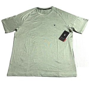 Spyder Swim Rash Guard Surf Sand UPF 30+ Short Sleeve Sage Green Shirt Size XL